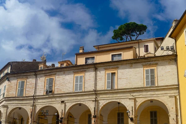 Fermo Marche Italia Edificios Antiguos Ciudad Histórica —  Fotos de Stock