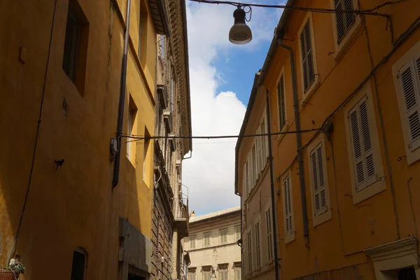 Fermo Marches Italie Bâtiments Anciens Dans Ville Historique — Photo