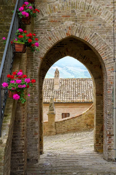 Moresco Słynna Średniowieczna Wioska Prowincji Fermo Marche Włochy — Zdjęcie stockowe