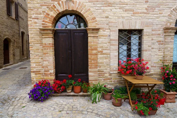 Moresco Känd Medeltida Fermoprovinsen Marche Italien — Stockfoto