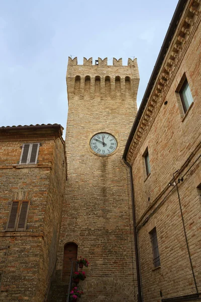 Moresco Berühmtes Mittelalterliches Dorf Der Provinz Fermo Marken Italien — Stockfoto