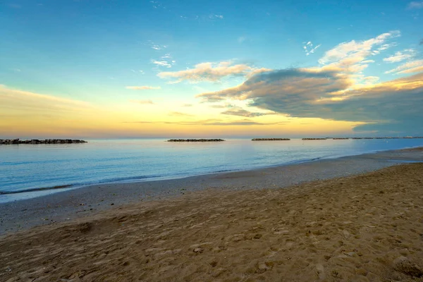 Porto San Giorgio Provincia Fermo Marche Italia Playa Por Noche — Foto de Stock