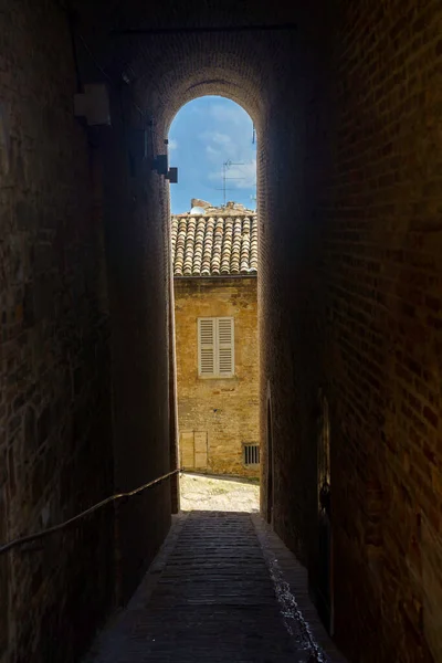 Fermo Marche Italia Vecchi Edifici Nella Città Storica — Foto Stock