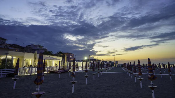 Porto San Giorgio Fermo Ili Marche Talya Haziran Akşamları Plaj — Stok fotoğraf