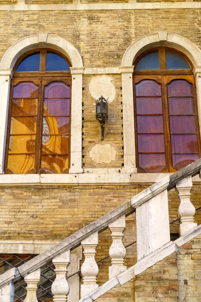 Fermo Marches Italie Bâtiments Anciens Dans Ville Historique — Photo