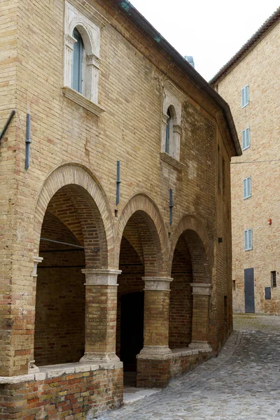 Offida Historic Town Ascoli Piceno Province Marche Italy Main Square — Stock Photo, Image