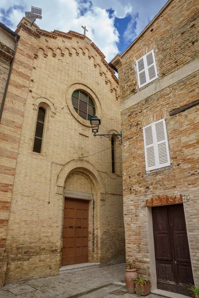 Moresco Famoso Pueblo Medieval Provincia Fermo Marche Italia — Foto de Stock