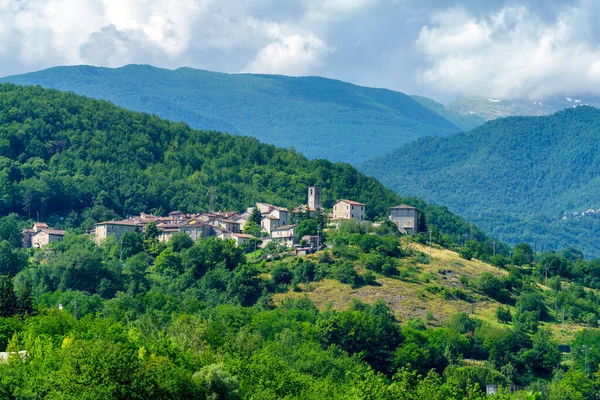 Paisagem Longo Antiga Estrada Salaria Província Ascoli Piceno Marche Itália — Fotografia de Stock