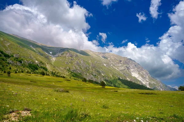 Ascoli Piceno Marche Itália Paisagem Montanhosa Longo Estrada Para Forca — Fotografia de Stock