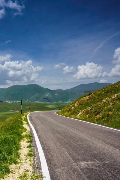 Piano Grande Castelluccio Norcia Província Perugia Úmbria Itália Paisagem Montanhosa — Fotografia de Stock