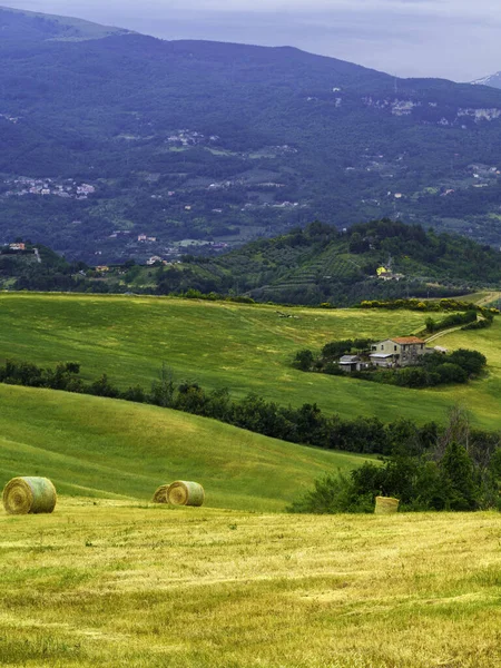 Αγροτικό Τοπίο Κοντά Στο Appignano Del Tronto Στην Επαρχία Ascoli — Φωτογραφία Αρχείου