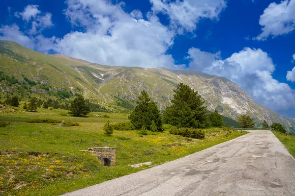 Ascoli Piceno Province Marche Italia Paesaggio Montano Lungo Strada Forca — Foto Stock