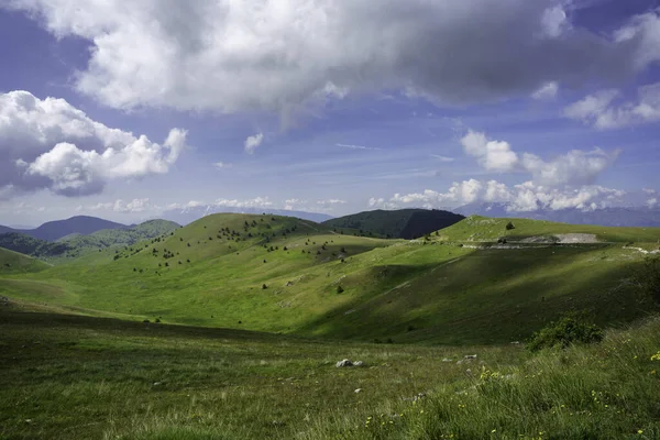 Berglandschaft Naturpark Gran Sasso Den Abruzzen Italien Provinz Aquila Frühling — Stockfoto