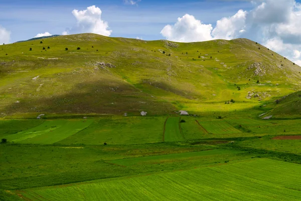 Paysage Montagne Parc Naturel Gran Sasso Dans Les Abruzzes Italie — Photo