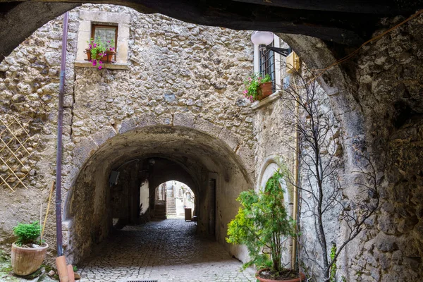 Santo Stefano Sessanio Talya Nın Abruzzo Eyaletindeki Gran Sasso Doğal — Stok fotoğraf