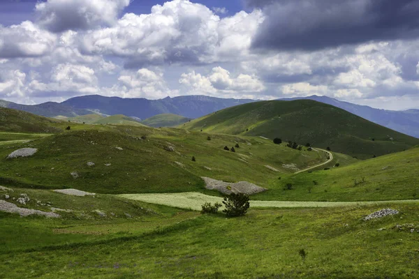 Paysage Montagne Parc Naturel Gran Sasso Dans Les Abruzzes Italie — Photo