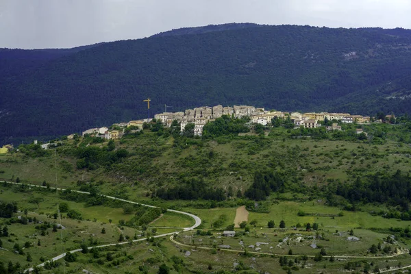 Paysage Montagneux Parc Naturel Gran Sasso Dans Les Abruzzes Italie — Photo