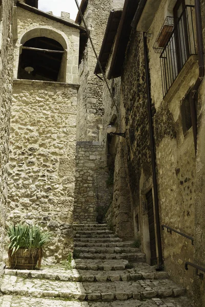 Santo Stefano Sessanio Village Médiéval Dans Parc Naturel Gran Sasso — Photo