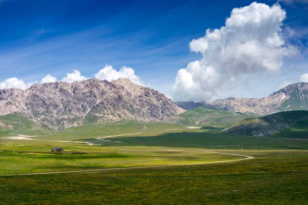 Paysage Montagne Parc Naturel Gran Sasso Dans Les Abruzzes Italie — Photo