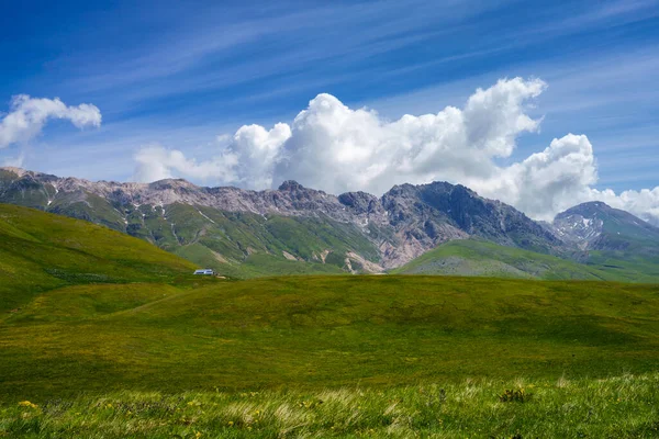 Krajobraz Górski Parku Naturalnym Gran Sasso Abruzja Włochy Prowincja Aquila — Zdjęcie stockowe