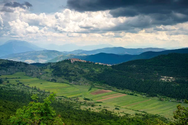 Mountain Landscape Gran Sasso Natural Park Abruzzo Italy Aquila Province — Foto Stock