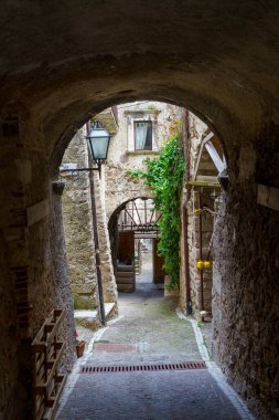 Castelvecchio Calvisio, medieval village in the Gran Sasso Natural Park, L Aquila province, Abruzzo, Italy