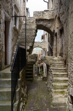 Castelvecchio Calvisio, medieval village in the Gran Sasso Natural Park, L Aquila province, Abruzzo, Italy