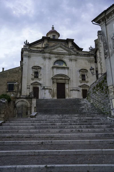 Popoli Pescara Province Abruzzo Italy Historic City Evening — стокове фото