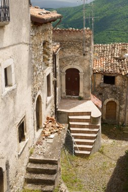 Castelvecchio Calvisio, medieval village in the Gran Sasso Natural Park, L Aquila province, Abruzzo, Italy