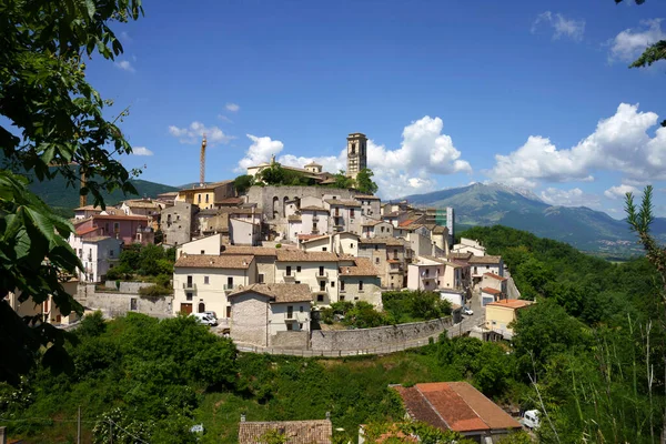 Ανοιξιάτικο Τοπίο Στη Valle Peligna Κοντά Στο Raiano Και Anversa — Φωτογραφία Αρχείου