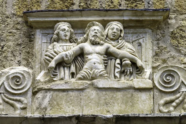 Anversa Degli Abruzzi Aquila Province Abruzzo Italy Facade Medieval Santa — kuvapankkivalokuva