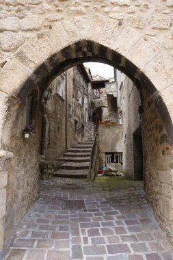 Castelvecchio Calvisio, medieval village in the Gran Sasso Natural Park, L Aquila province, Abruzzo, Italy