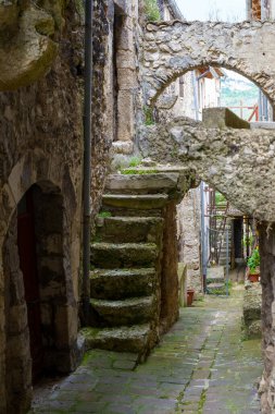 Castelvecchio Calvisio, medieval village in the Gran Sasso Natural Park, L Aquila province, Abruzzo, Italy
