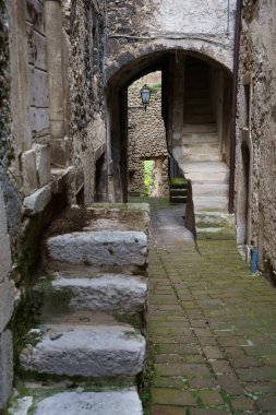 Castelvecchio Calvisio, medieval village in the Gran Sasso Natural Park, L Aquila province, Abruzzo, Italy