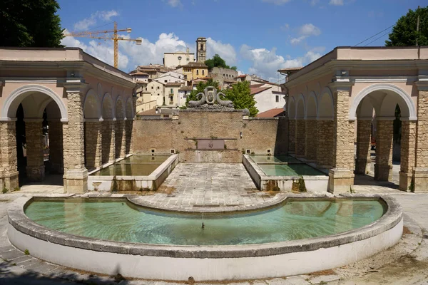 Springtime Landscape Valle Peligna Raiano Anversa Aquila Province Abruzzo Italy — Fotografia de Stock