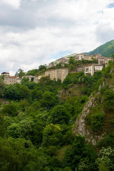 Mountain Landscape Road Gole Del Sagittario Famous Canyon Abruzzo Italy — Stock fotografie