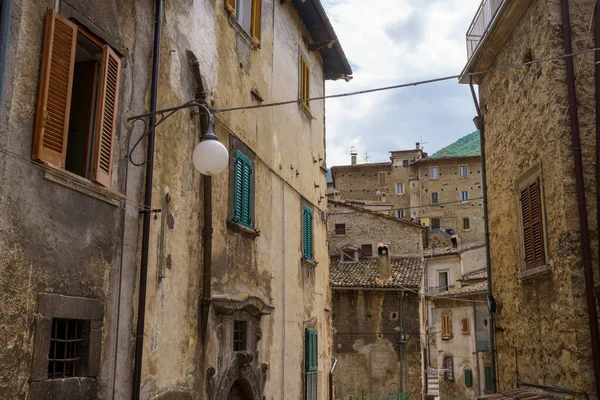 Vista Scanno Provincia Aquila Abruzos Italia Ciudad Histórica —  Fotos de Stock