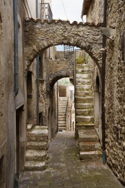 Castelvecchio Calvisio, medieval village in the Gran Sasso Natural Park, L Aquila province, Abruzzo, Italy