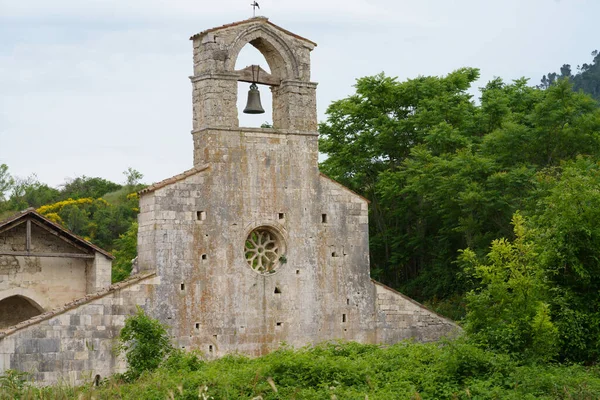 Ruins Medieval Church Santa Maria Cartignano Bussi Sul Tirino Pescara — Stockfoto