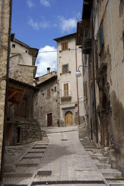 View Scanno Aquila Province Abruzzo Italy Historic Town — Fotografia de Stock