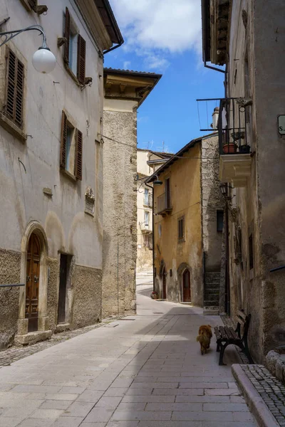 View Scanno Aquila Province Abruzzo Italy Historic Town — Stockfoto