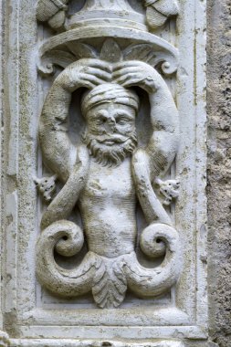 Anversa degli Abruzzi, L Aquila province, Abruzzo, Italy: facade of medieval Santa Maria delle Grazie church