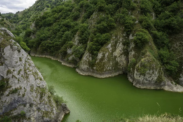 Mountain Landscape Road Gole Del Sagittario Famous Canyon Abruzzo Italy — Foto Stock