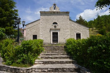 Exterior of old church at Castelpetroso, Isernia province, Molise, Italy