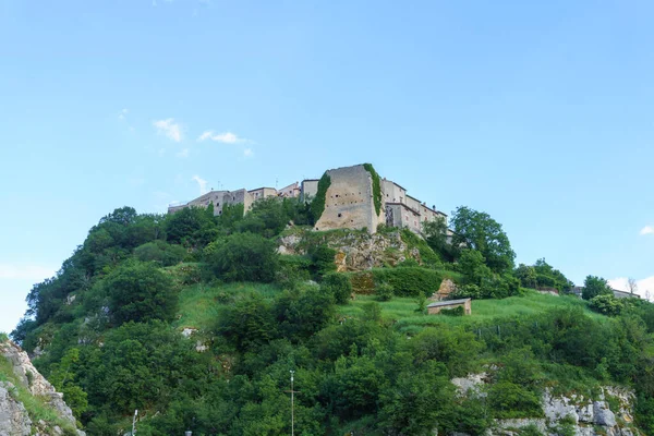 Civitella Alfedena Antiga Aldeia Província Aquila Abruzzi Itália — Fotografia de Stock