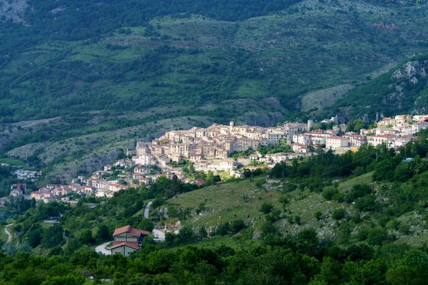 Barrea Old Village Aquila Province Abruzzo Italy Spring June — стоковое фото