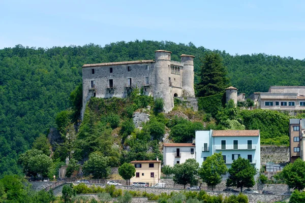 Pohled Carpinone Starou Vesnici Provincii Isernia Molise Itálie Jaře — Stock fotografie