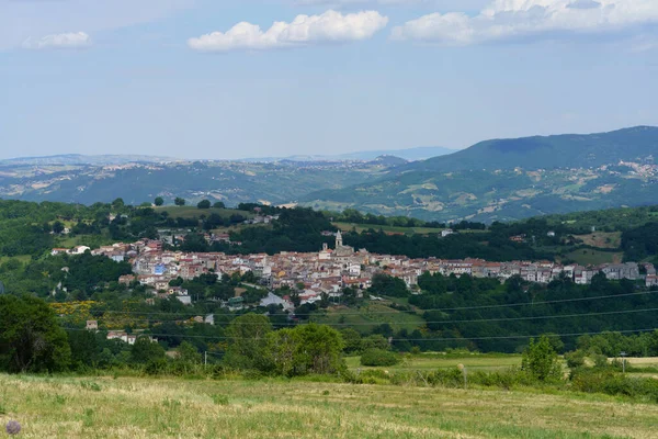 Tájkép Molise Közelében Macchiagodena Frosolone Isernia Tartomány Júniusban Kilátás Sant — Stock Fotó