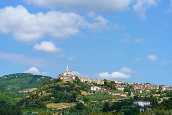 Krajina Provincii Campobasso Molise Itálie Podél Silnice Termoli Pohled Strážce — Stock fotografie