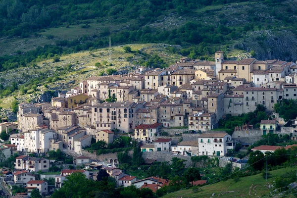 Barrea Antico Borgo Provincia Aquila Abruzzo Italia Primavera Giugno — Foto Stock